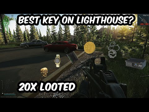 Escape from tarkov -Merin car trunk key insane loot in 20 runs- Lighthouse loot madness.