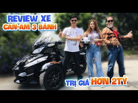 Nghệ Sĩ Tiết Cương lấy Moto khủng Can Am ba bánh chở Mai Thảo Nguyên đi dạo Sài Gòn