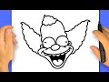 How To Draw Krusty The Clown From The Simpsons Step By Step Simple And Easy