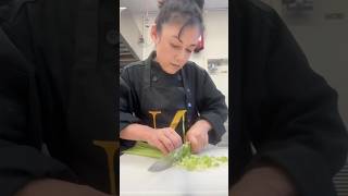 I tried making a veggie sauce in my chef class. #shorts #short  #cheflife