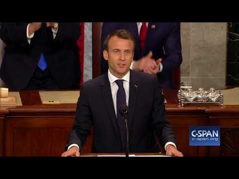 French President Emmanuel Macron Addresses Congress - FULL SPEECH (C-SPAN) Video