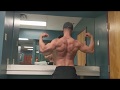 After workout Flexing bodybuilding men's physique