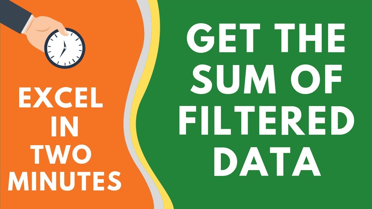 Get the Sum of Filtered Data in Excel (Using SUBTOTAL Formula)