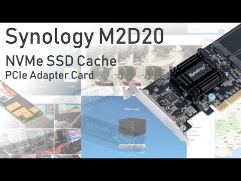 Synology Sinologija | M2D20 | Dviejų lizdų M.2 NCMe PCIe SSD adapterio kortelė grynųjų pinigų pagreitinimui GT/s | PCIe 3.0 x 8 video