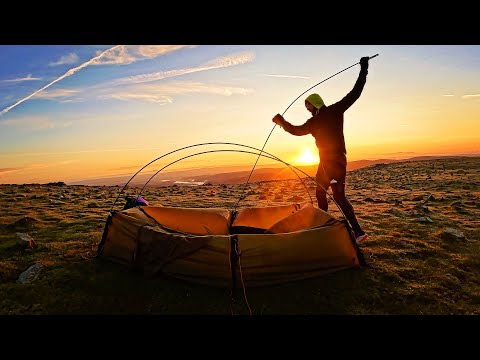 HELVELLYN UK MOUNTAIN SOLO SUMMIT CAMP IN A HILLEBERG SOULO BL
