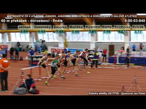 MČR v hale 14.2.2015 - 60 m překážek - finále – DOROSTENCI