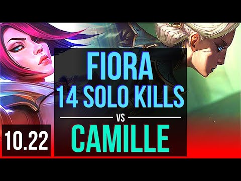 FIORA vs CAMILLE (TOP) (DEFEAT) | 14 solo kills, 2.3M mastery, 300+ games | TR Diamond | v10.22