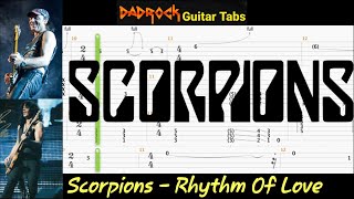 Rhythm Of Love - Scorpions - Guitar + Bass TABS Lesson (Request)