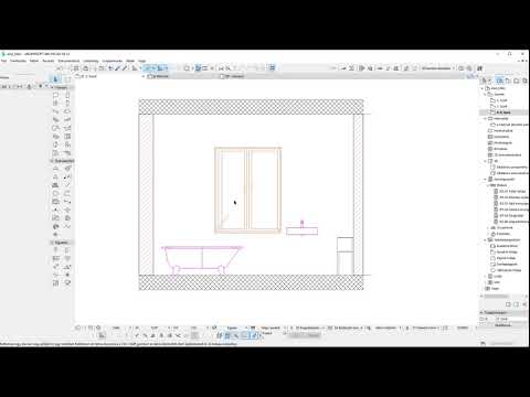 ArchiCAD 2D #25 metszet   falnézet készítése