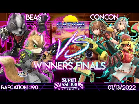 Baecation #90 Winners Finals - Beast (Fox, Wolf) Vs. ConCon (Pyra/Mythra, Min Min) - SSBU Tournament