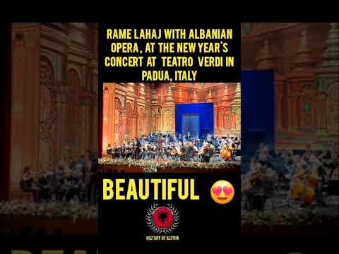 Rame Lahaj with Albanian opera, at the New Year's concert at  Verdi in Padua, Italy