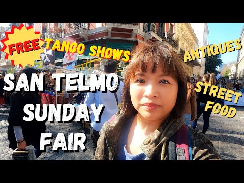 San Telmo Sunday Fair in Buenos Aries | Free Tango Shows & Antiques | Argentina | Ep. 205