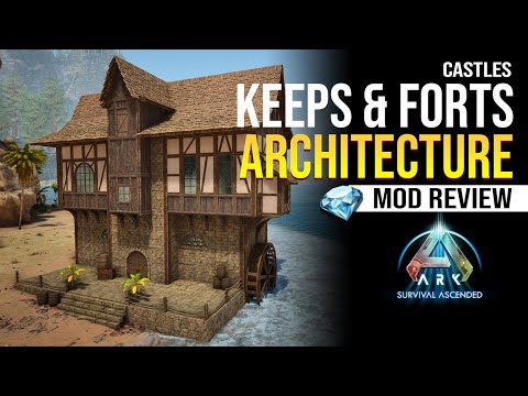 Castles Keeps Forts Architecture - Mod Review (Ark Survival Ascended )