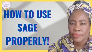 DR. TOCHI - DO YOU KNOW HOW TO BURN SAGE CORRECTLY?