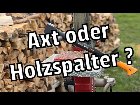 Axt oder Holzspalter ? | Fiskars X21 | Brennholz spalten