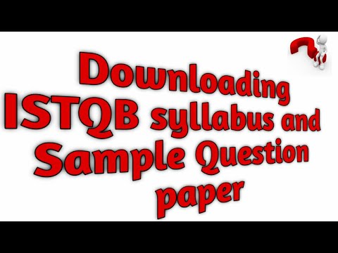 How to download ISTQB Syllabus(Foundation Level) ? How to download ISTQB Sample Question Paper ?