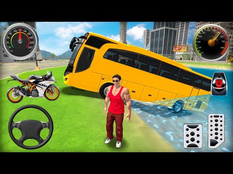 Go to Town 6 - Transport Bus & Bike Driving in Open World Game - Android Gameplay