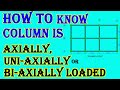 How To Know If A Column Is Axially Uni Axially Or Bi Axially Loaded From Column Layout