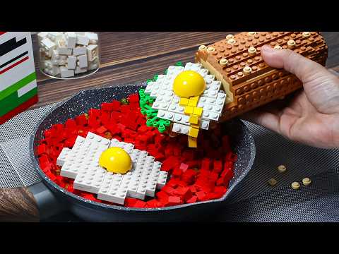 The Perfect Italian Breakfast Shakshuka Egg Sandwich Hack MUST TRY Recipe | LEGO Cooking ASMR