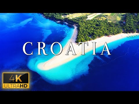 FLYING OVER CROATIA (4K UHD) - Calming Music With Spectacular Natural Landscape Film For The Day