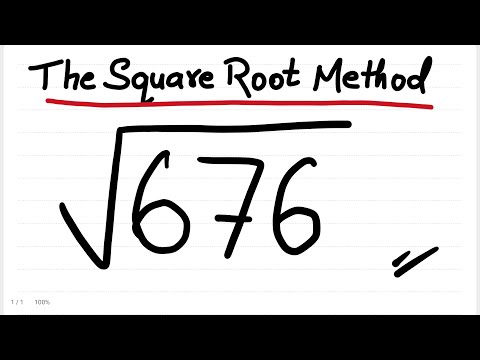 Square root of 676 | long division method | the square root method | square of 26 by long division