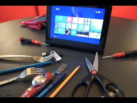 We Use a Fork on the Lenovo Yoga Tablet at CES 2015