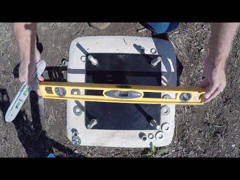 Leveling J-bolts for an inground basketball Goal