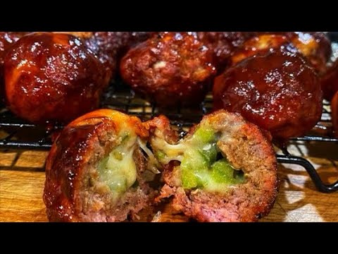 Smoked Jalapeno Popper Meatballs On The Weber Kettle