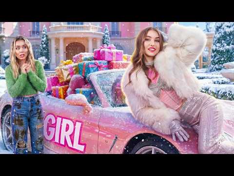 Living in a Car for 24 Hours! Birthday Party for Billionaire vs Homeless Girl