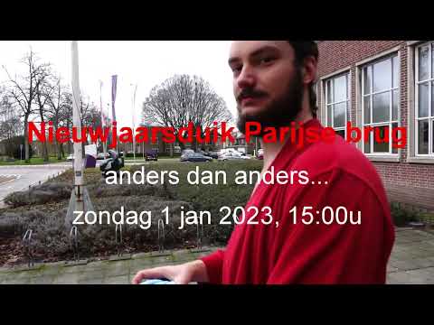 Nieuwjaarsduik Parijse brug Woerden 2023