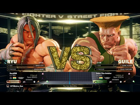SFV Ryu vs Guile (Double Perfect) #hadohighlights