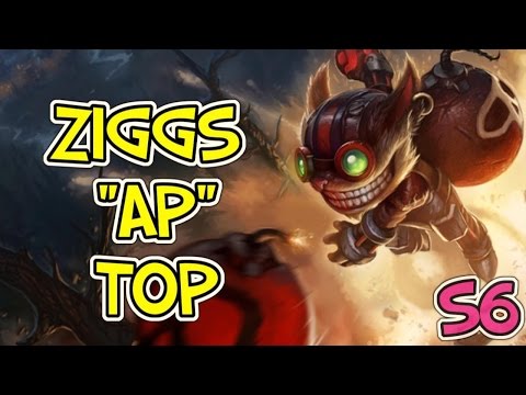 Ziggs (AP) vs Malphite - Top lane - S6 Ranked Gold IV Gameplay Commentary (SQUIRREL BOMBER)