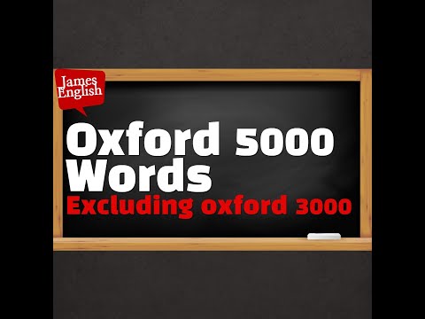 Oxford 5000 vocabulary excluding Oxford 3000