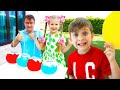Roma And Diana Have Fun And Learn The Alphabet With Balloons