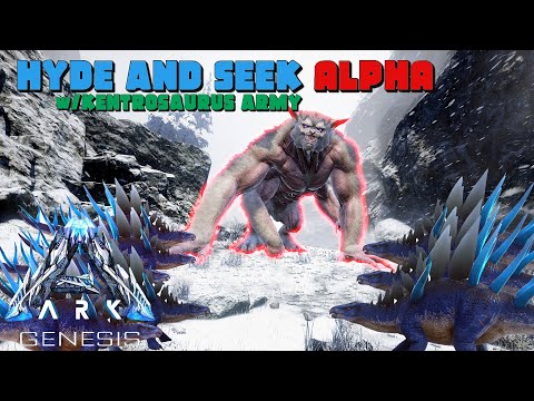 ARK: Genesis - Hyde And Seek ALPHA! Solo with BRED KENTROSAURUS ARMY!!