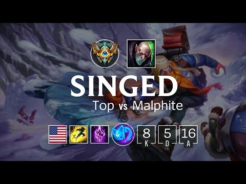 Singed Top vs Malphite - NA Challenger Patch 8.1