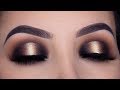 Black And Gold Smokey Halo Eye Makeup Tutorial