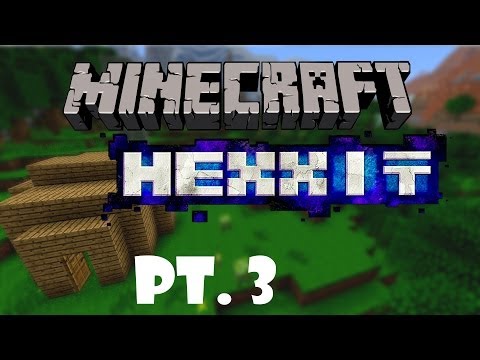 Minecraft : Hexxit Survival Let's Play w/ Trashcan : Pt. 3 ( CRAZY SPIDER SPAWNING )