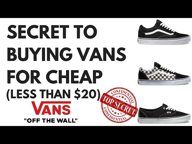 get vans for cheap