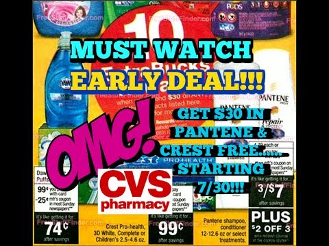 MUST WATCH NOW | CVS:  $30 IN PRODUCTS FREE | STARTS 7/30/17! Video