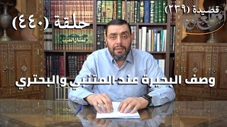 صورة كرسي المتنبي (شرح ديوان المتنبي) - حلقة (440) -  وَالطَّيْرُ فَوْقَ الحَبَابِ تَحْسَبُها