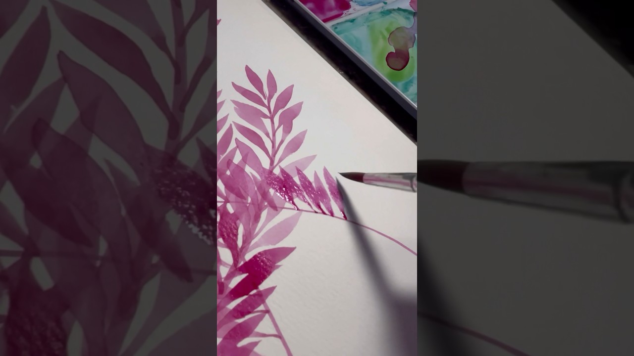 #art #artist #flowerart #gardens #watercolorart #pinkart #paintings #flowers #leaves #artistic #easy