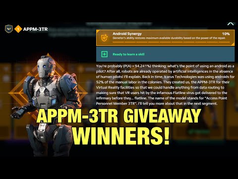 War Robots Demeter Pilot APPM-3TR GIVEAWAY WINNERS + Nucleon-Quarker Hawk Gameplay Demo