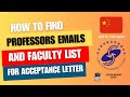 How to find Professors Email  & Faculty List | CSC Scholarship | 2024-2025
