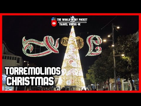 TORREMOLINOS NIGHTLIFE | Christmas Walking tour | Old Town | MALAGA, Costa del Sol, Spain 2020 4k