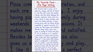 Can You Write This Page Neatly? ✍️ My Favorite Food | One Page Writing