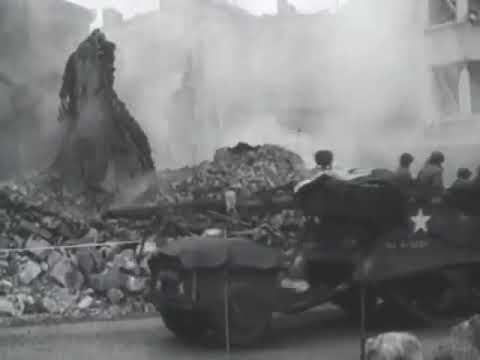 WW2 AMERICAN REAL FOOTAGES OF AACHEN.