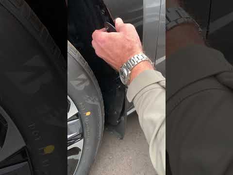 Flexing demo on Toyota BZ4X 1FastGuard stone guard install. #toyotaev #ev #mudguard #evcommunity #us