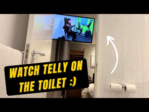 Travelodge SuperRoom : You can watch television on the toilet or in the bath LOL !