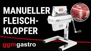 Attendrisseur à viande à rouleaux - acier inoxydable - Largeur du rouleau : 125mm - 280x168x235mm